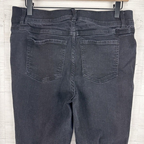 Spanx Ankle Skinny Pull On Jeans Women Large High Rise Stretch Black Jeggings - Picture 9 of 15
